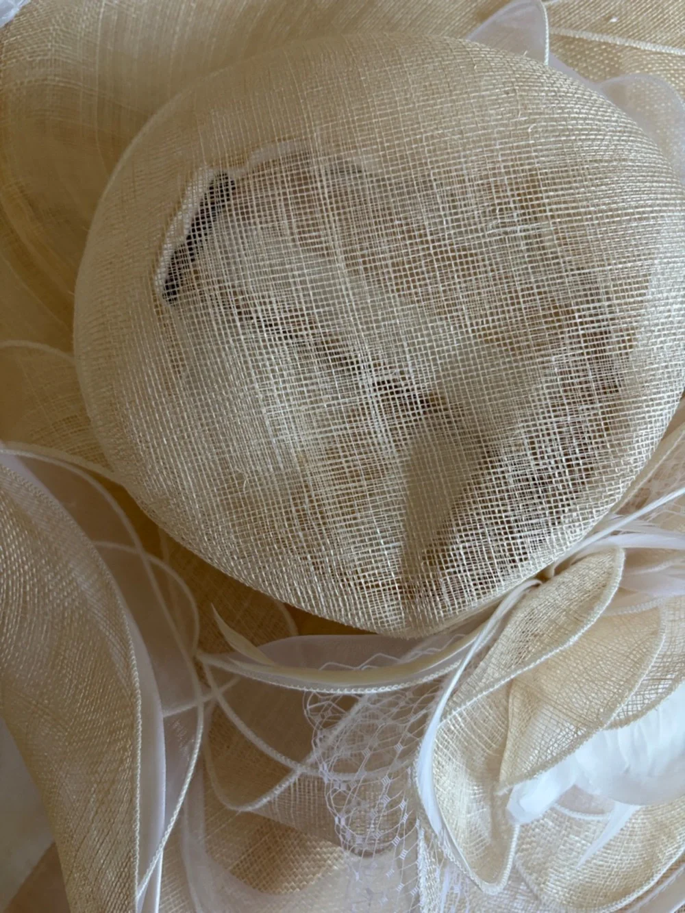 Ivory Floral Wide-Brim Occasion Hat - Picture 6 of 8